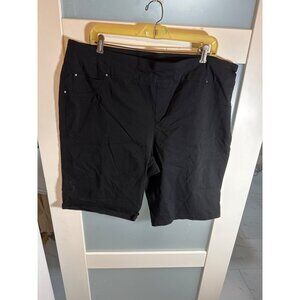 Counterparts Womens Black Stretch Shorts 20W Cotton Blend Made Guatemala   46-97